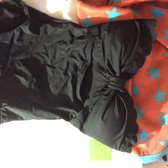 KATE SPADE NewYork Core Scalloped BandeauNWT M BLK - Picture 6 of 8